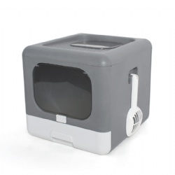 Folding cat litter box