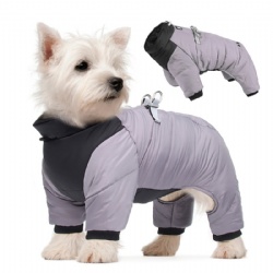 Reflective waterproof cotton clothing for dogs in winter