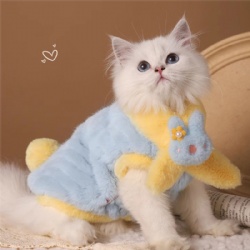 Cats and cats are cute clothes with soft imitation mink fur in winter