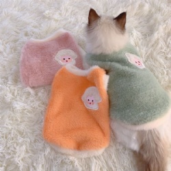 Cat autumn and winter plush vest clothes